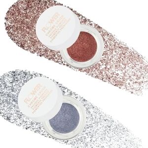 FLOWER Beauty Chrome Crush Eyeshadows-Prism (Metallic Navy) Radiant (Warm Amber)